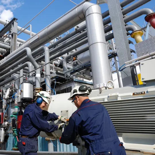 Engineers working