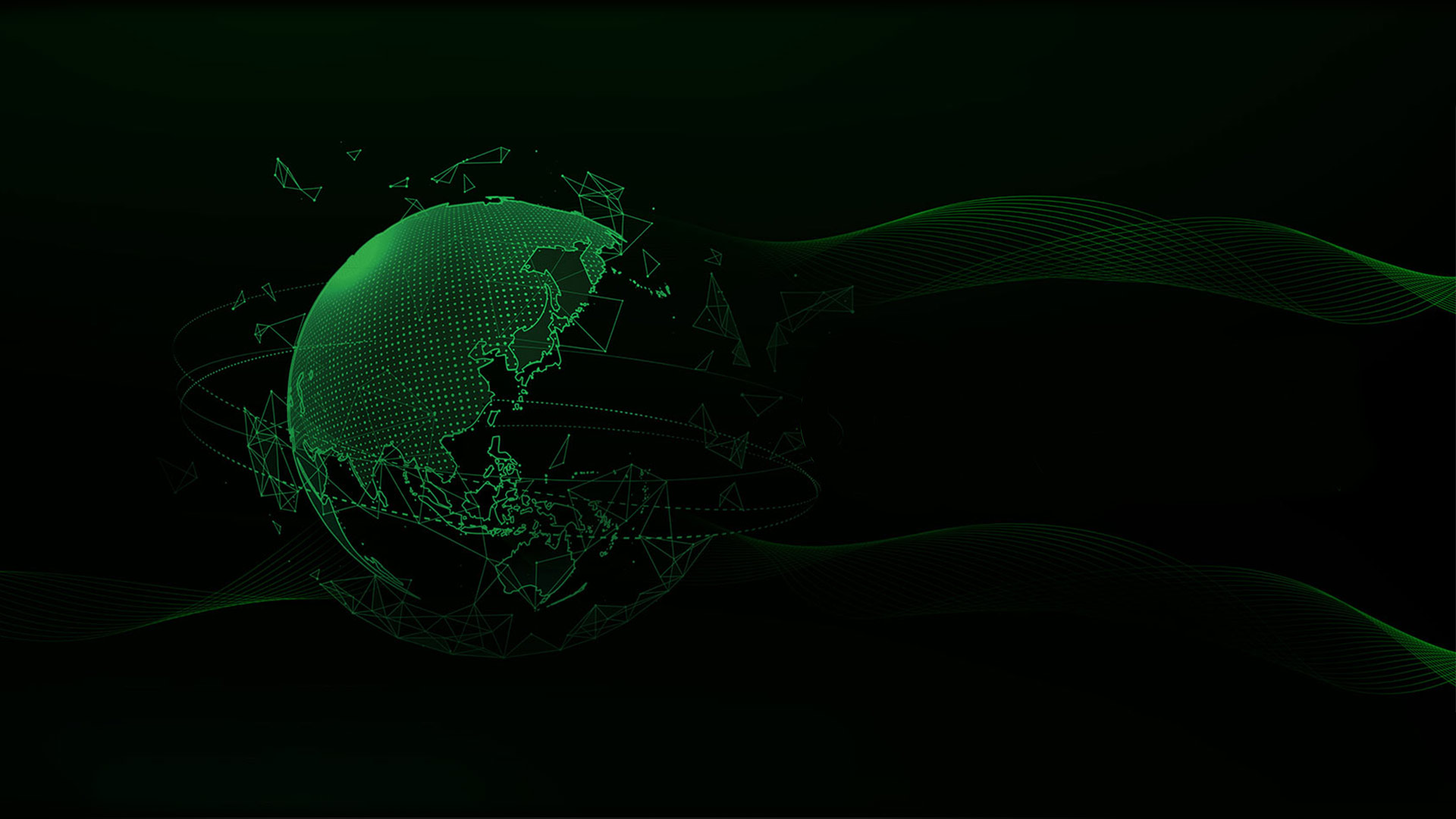Green globe digital